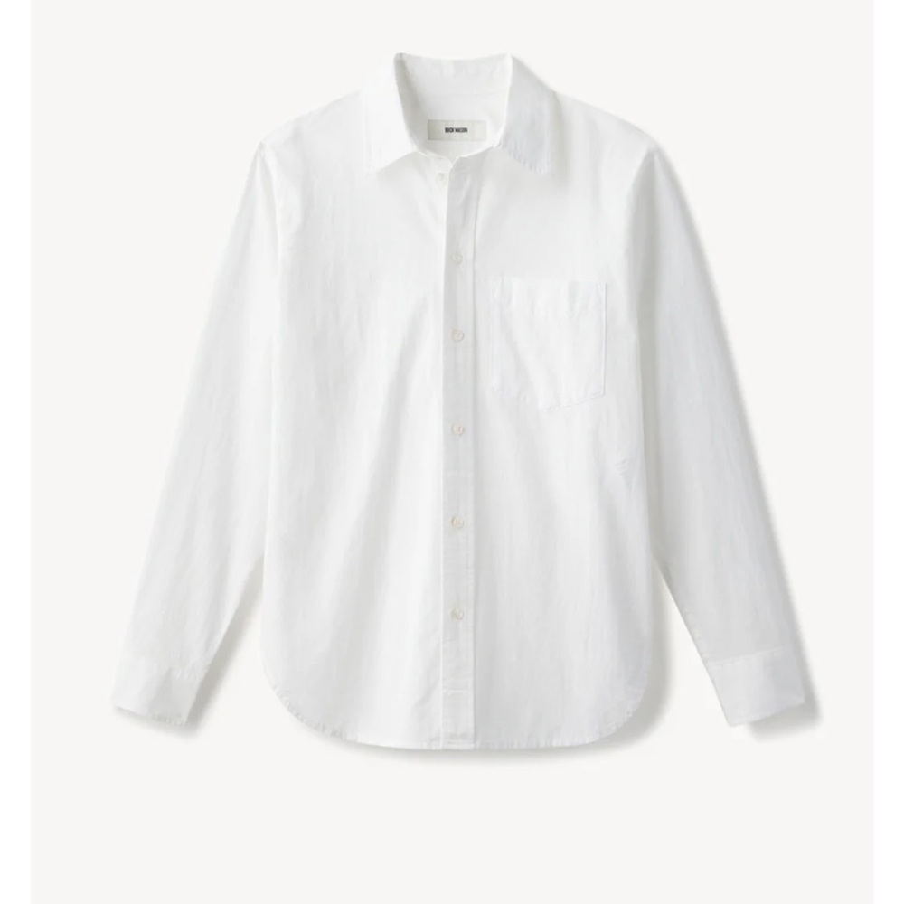 Buck Mason Mainstay Cotton Shirt in White